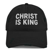 Christ is King Distressed Dad Hat