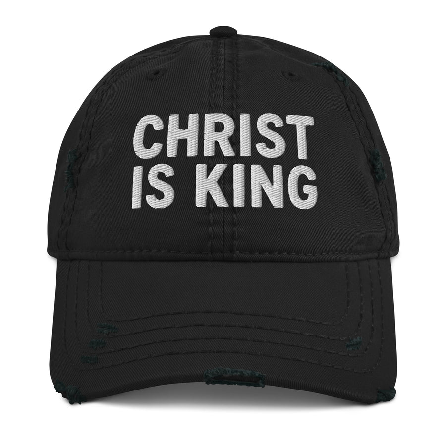 Christ is King Distressed Dad Hat