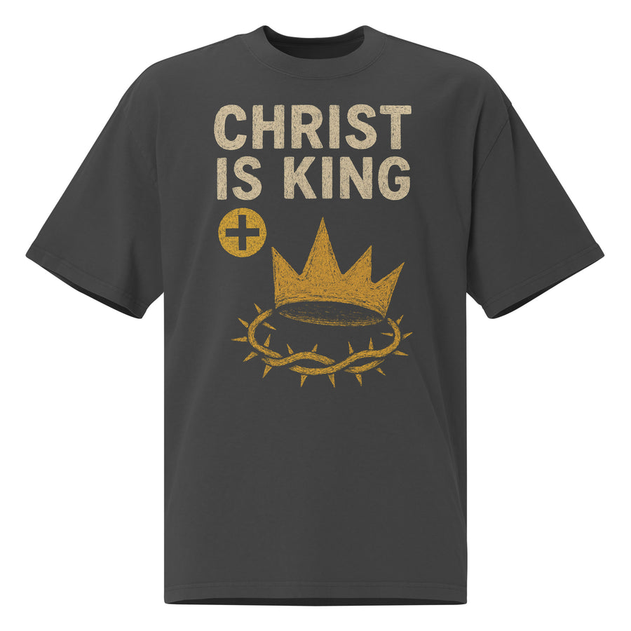 Christ is King Oversized faded t-shirt