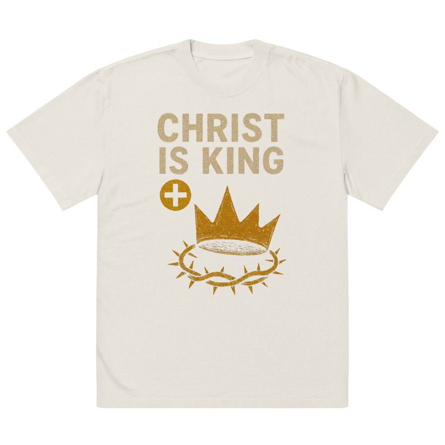Christ is King Oversized faded t-shirt