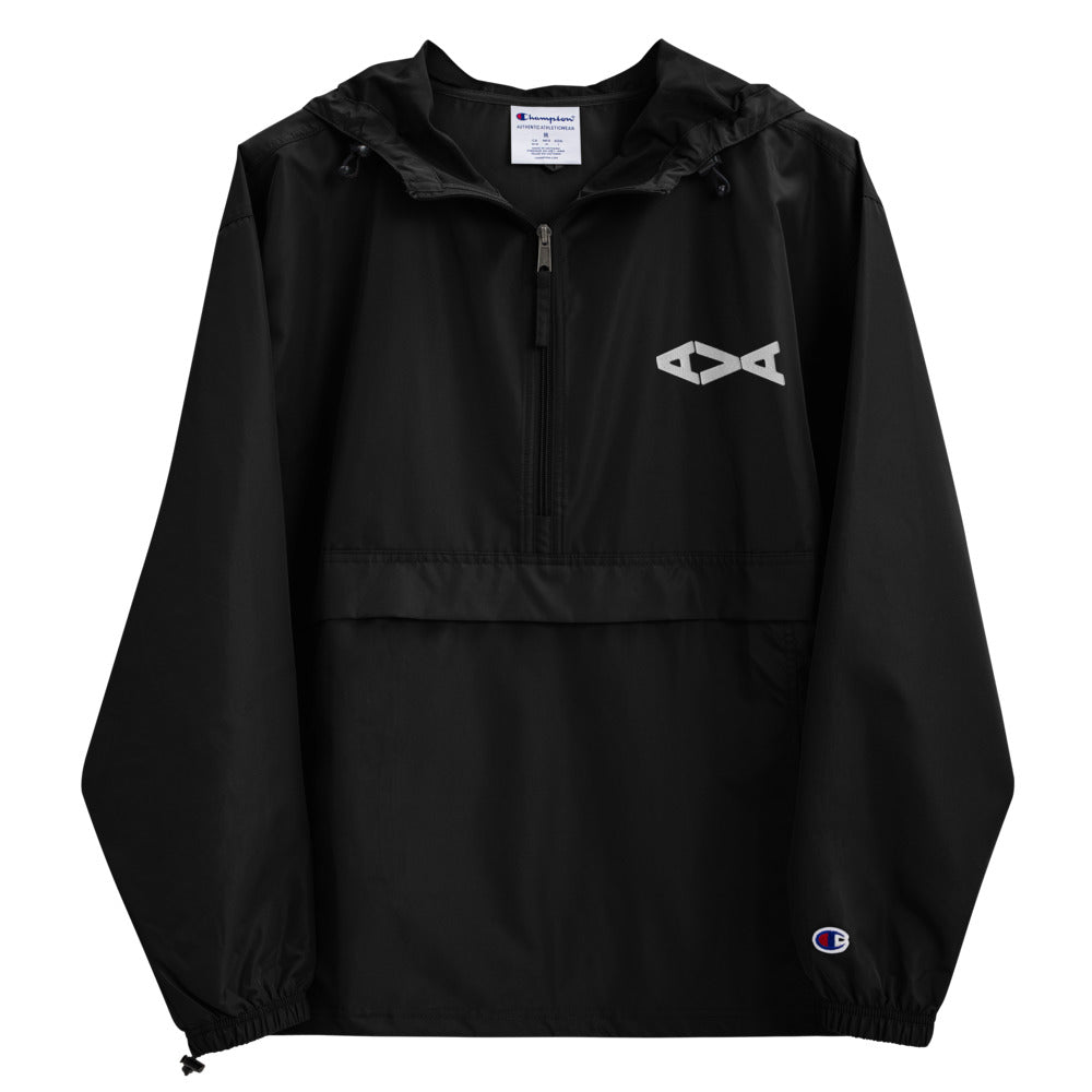 Sean David Grant Fish Embroidered Champion Packable Jacket