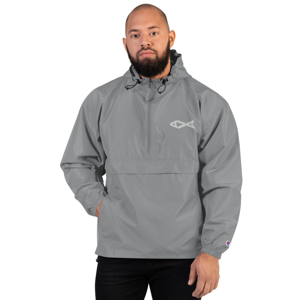 Sean David Grant Fish Embroidered Champion Packable Jacket