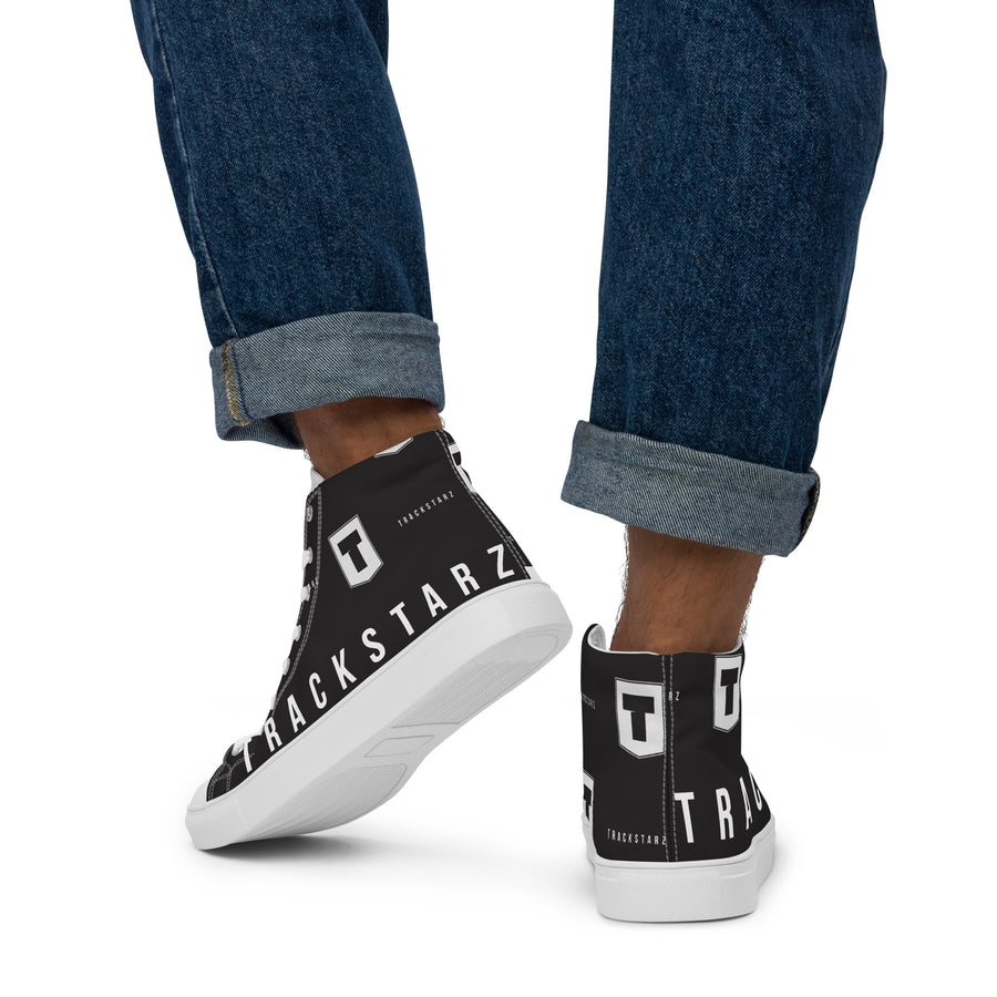 Trackstarz Men’s Black high top canvas shoes