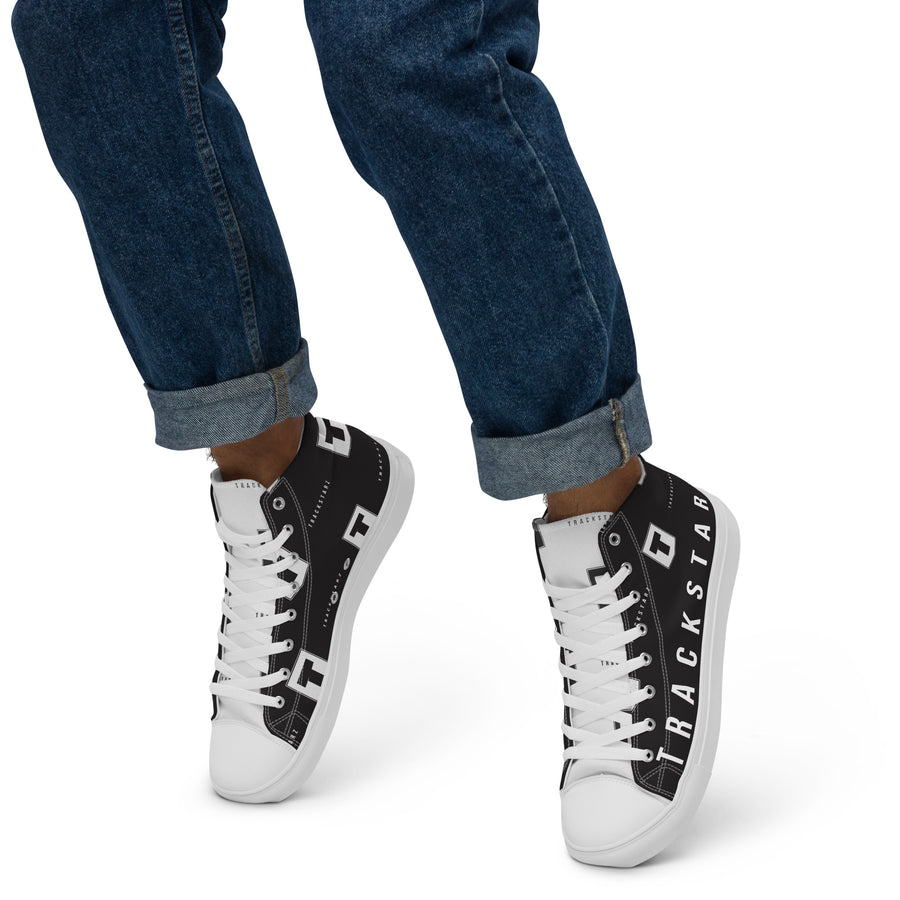 Trackstarz Men’s Black high top canvas shoes