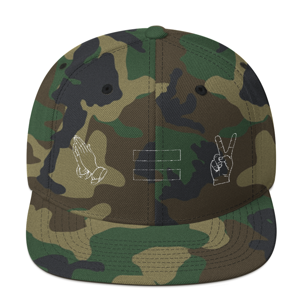 Prayer = Peace Snapback Hat