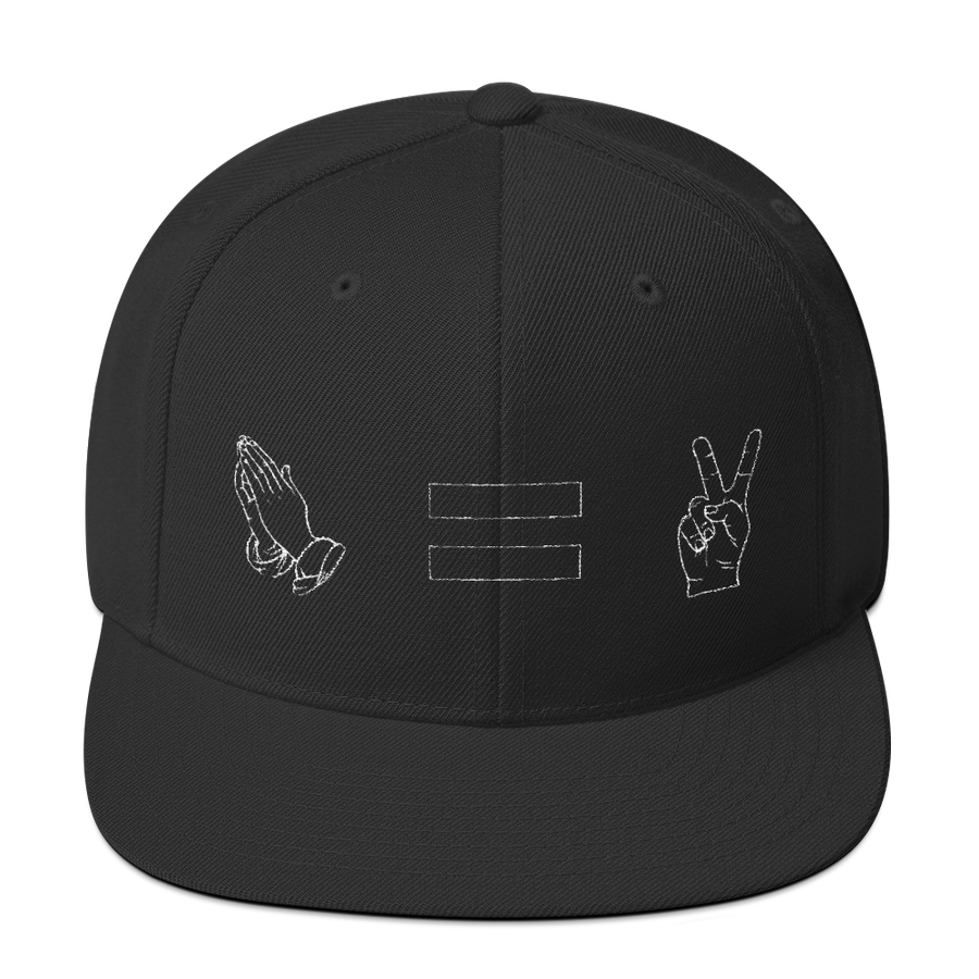 Prayer = Peace Snapback Hat