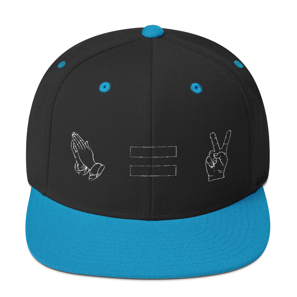 Prayer = Peace Snapback Hat