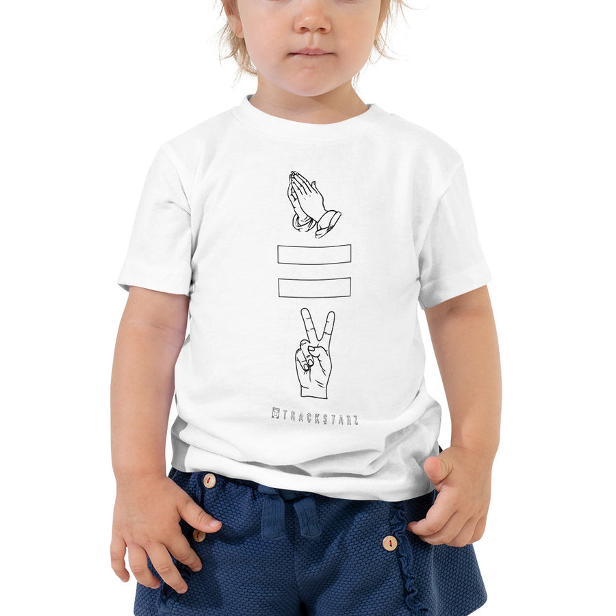 Prayer = Peace Toddler Short Sleeve Tee
