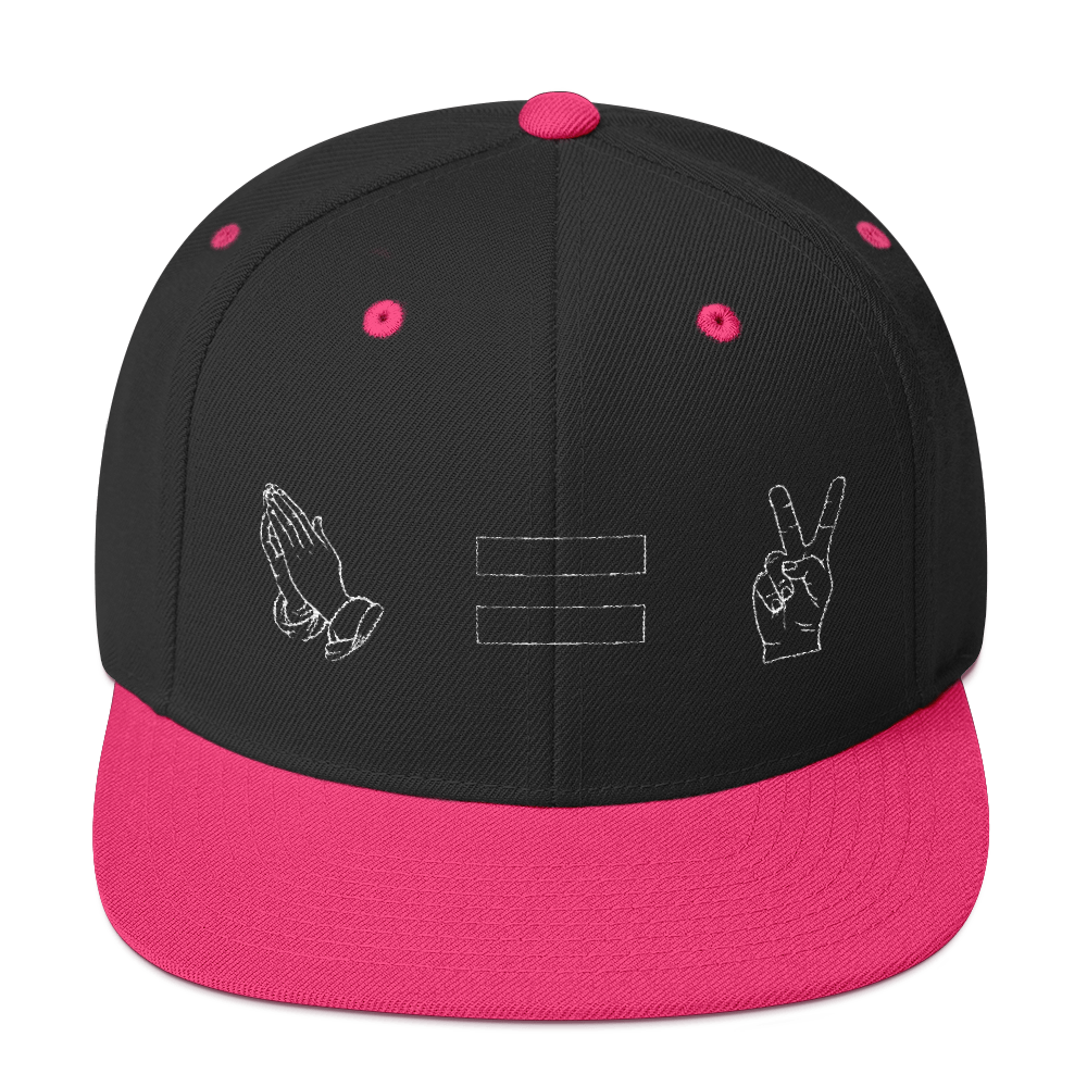 Prayer = Peace Snapback Hat