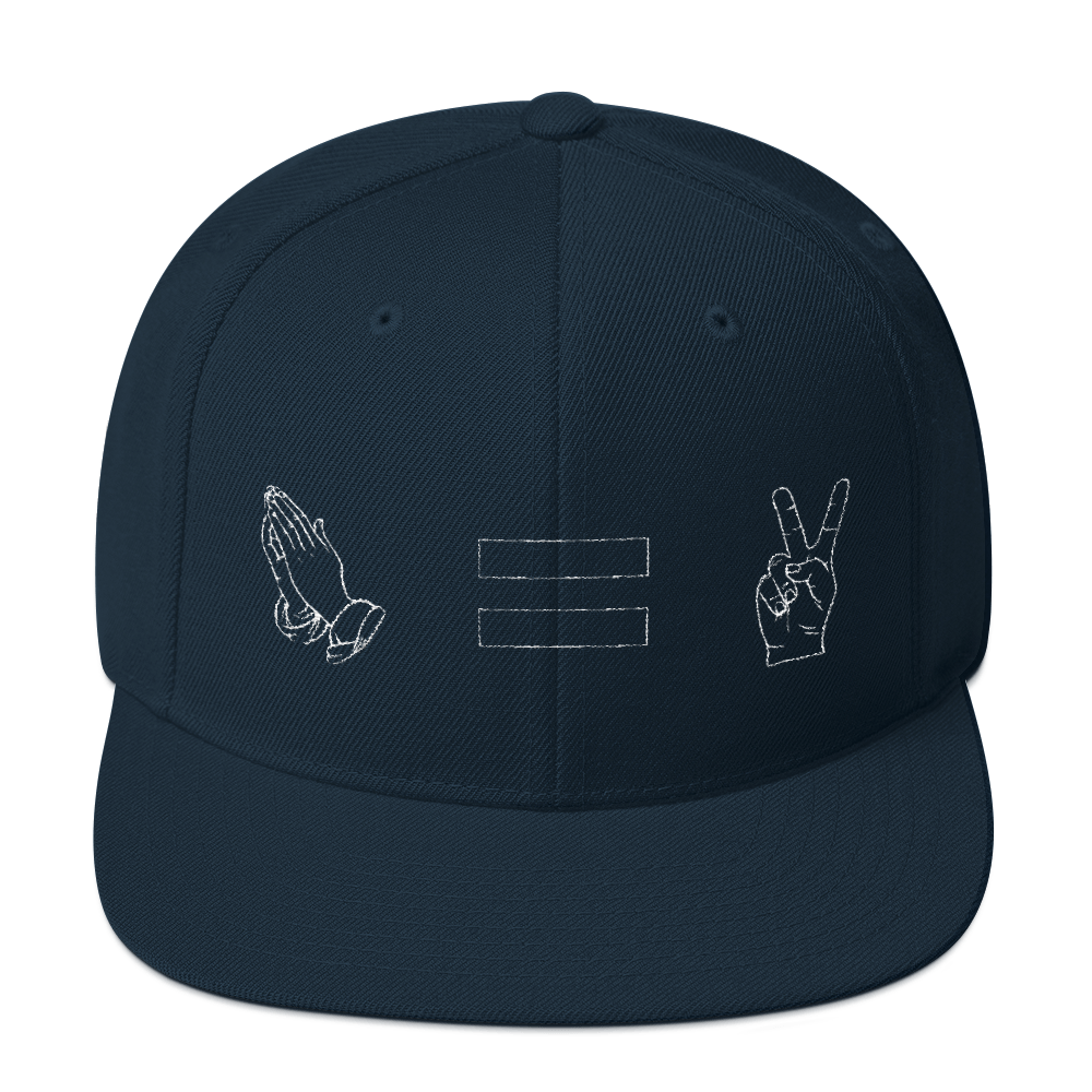 Prayer = Peace Snapback Hat