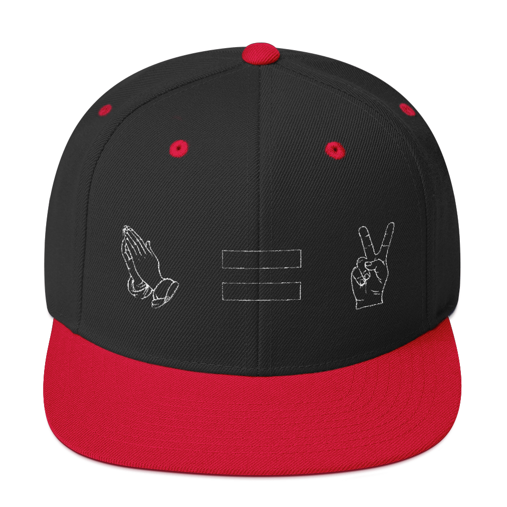 Prayer = Peace Snapback Hat
