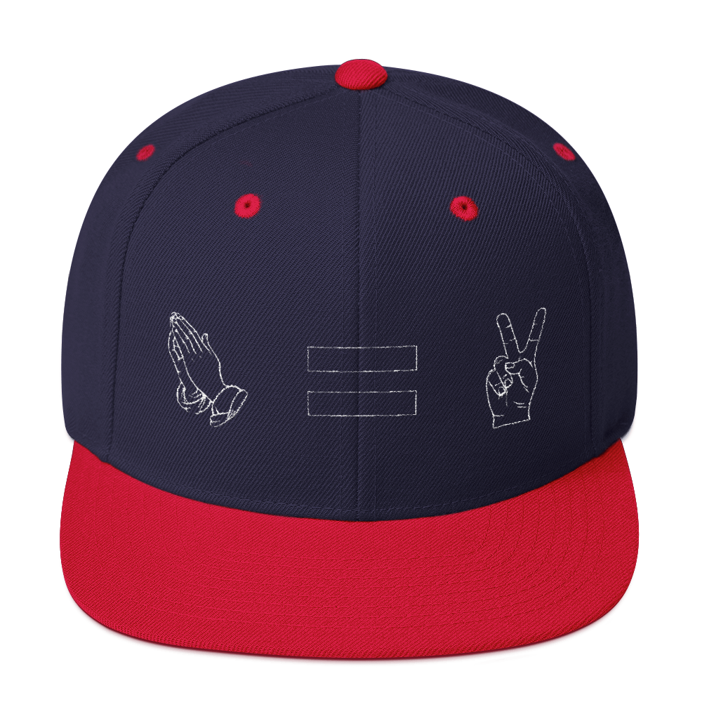 Prayer = Peace Snapback Hat