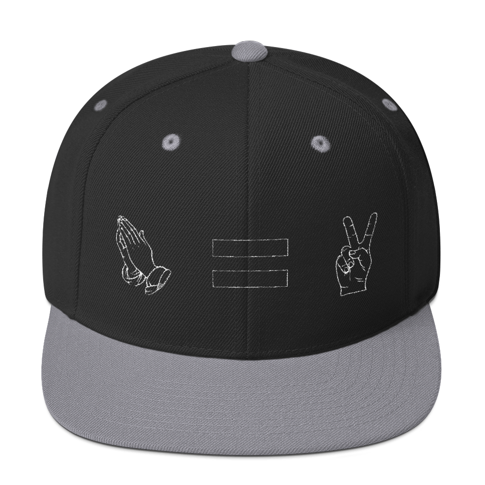Prayer = Peace Snapback Hat
