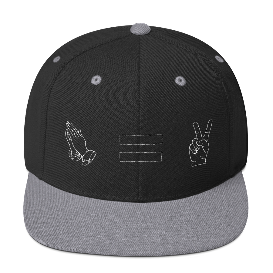 Prayer = Peace Snapback Hat