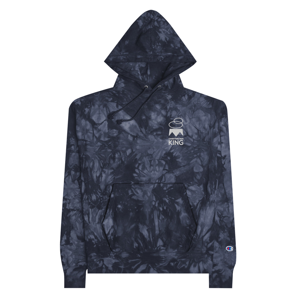 Overthrown King Unisex Champion tie-dye hoodie